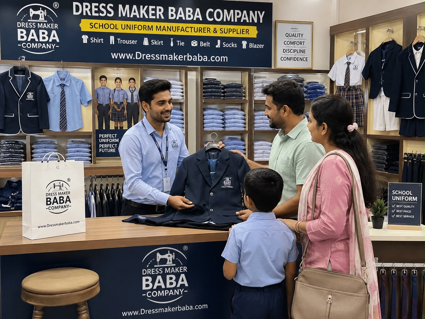 Dress Maker Baba Company team at a corporate meeting